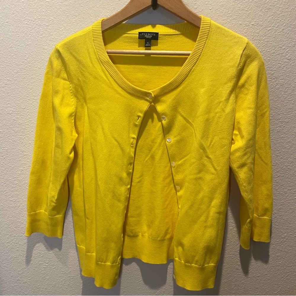 Yellow cardigan by Talbots